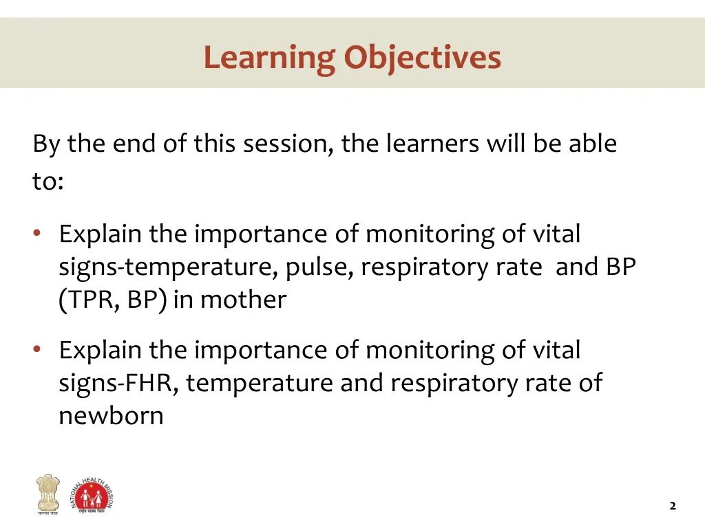 learning objectives