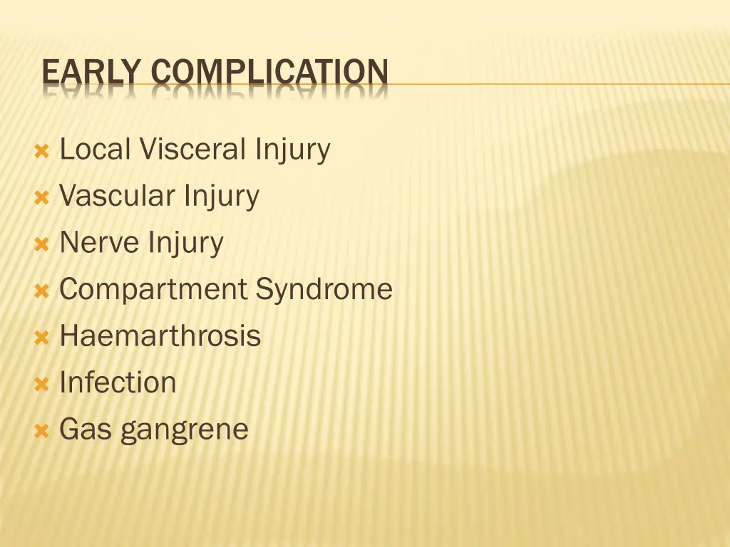 early complication