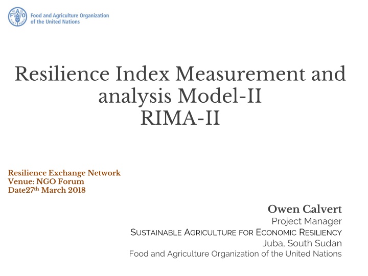 resilience index measurement and analysis model