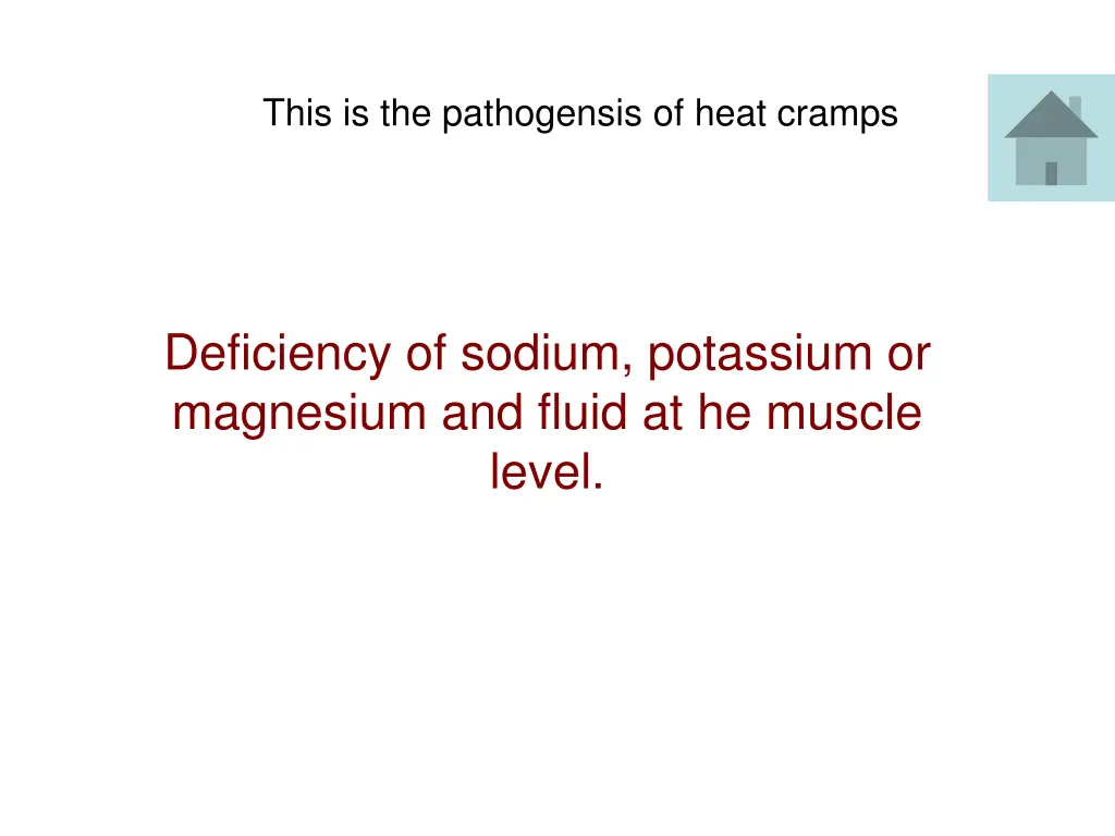 this is the pathogensis of heat cramps