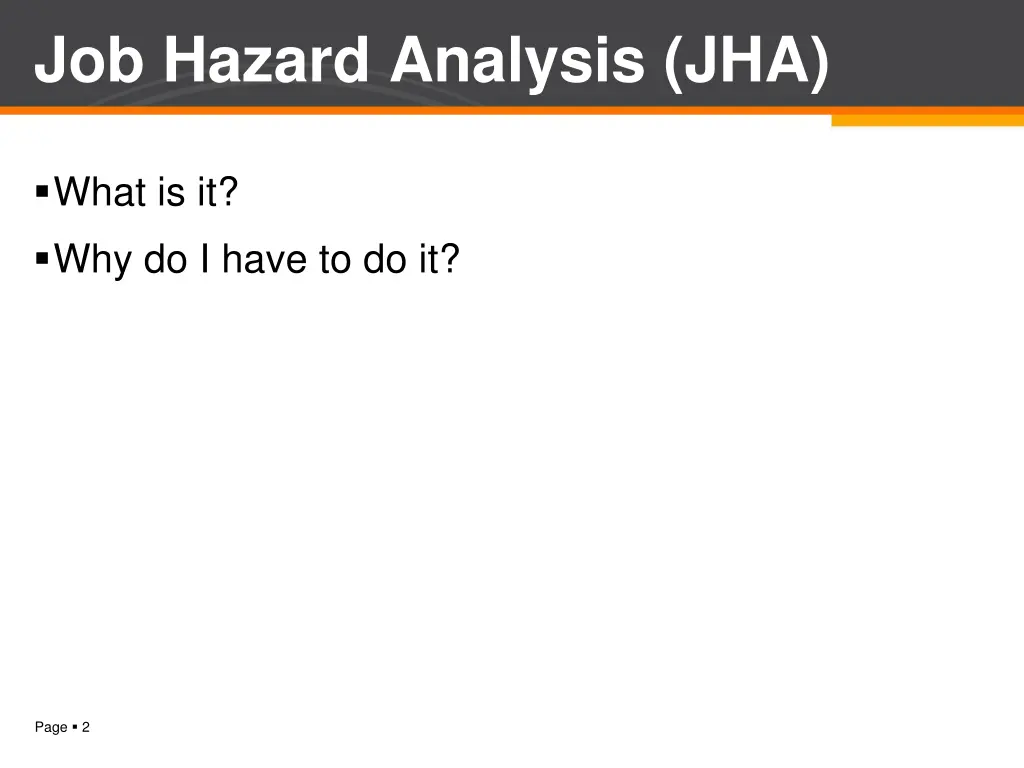 job hazard analysis jha