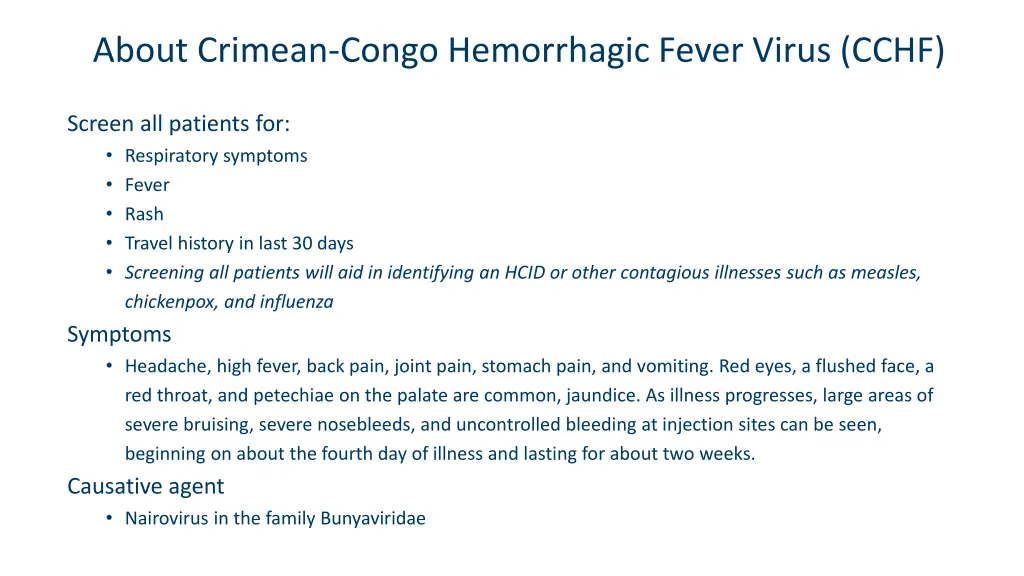 about crimean congo hemorrhagic fever virus cchf