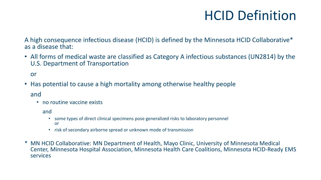 hcid definition