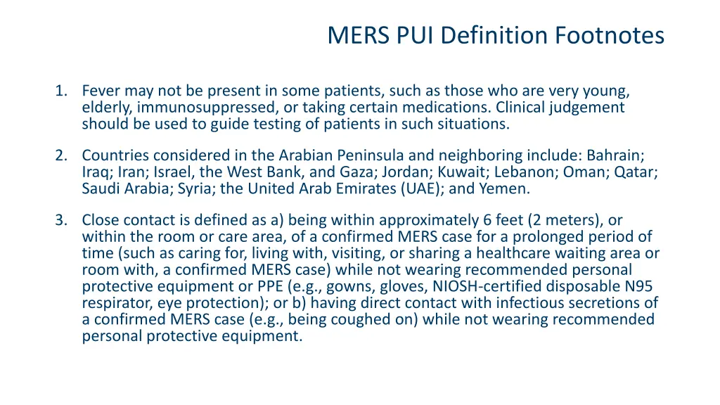 mers pui definition footnotes