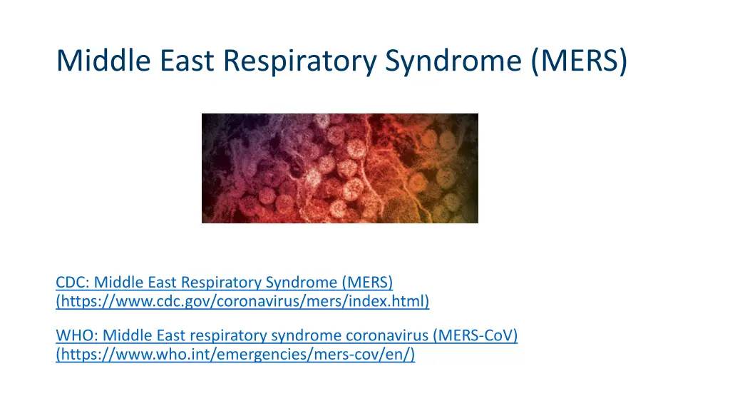 middle east respiratory syndrome mers