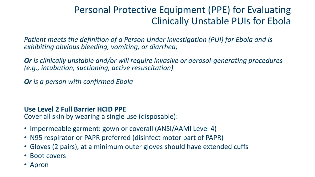 personal protective equipment ppe for evaluating 1