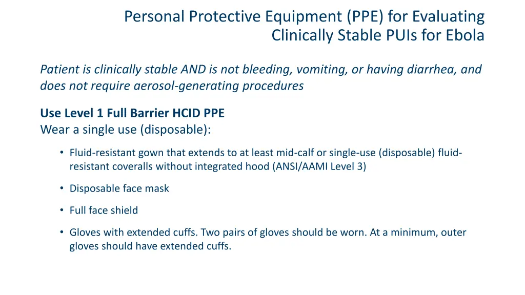 personal protective equipment ppe for evaluating