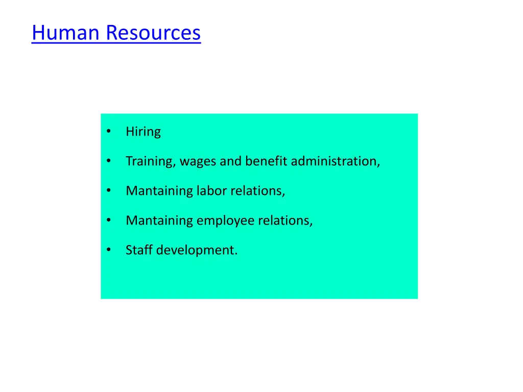 human resources