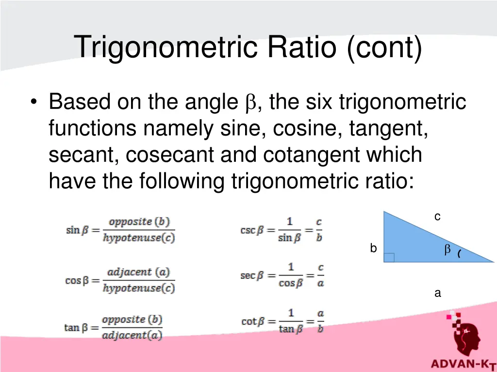 trigonometric ratio cont