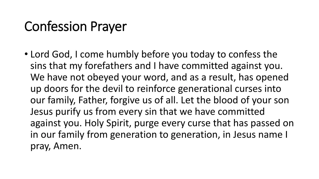 confession prayer confession prayer