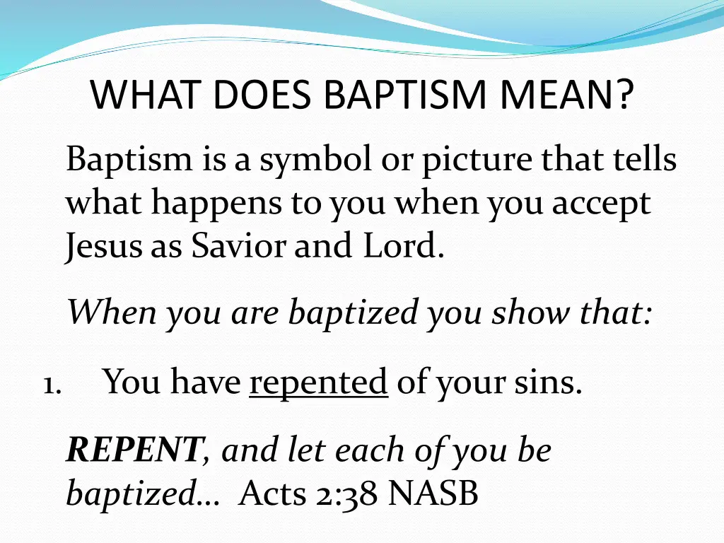 what does baptism mean