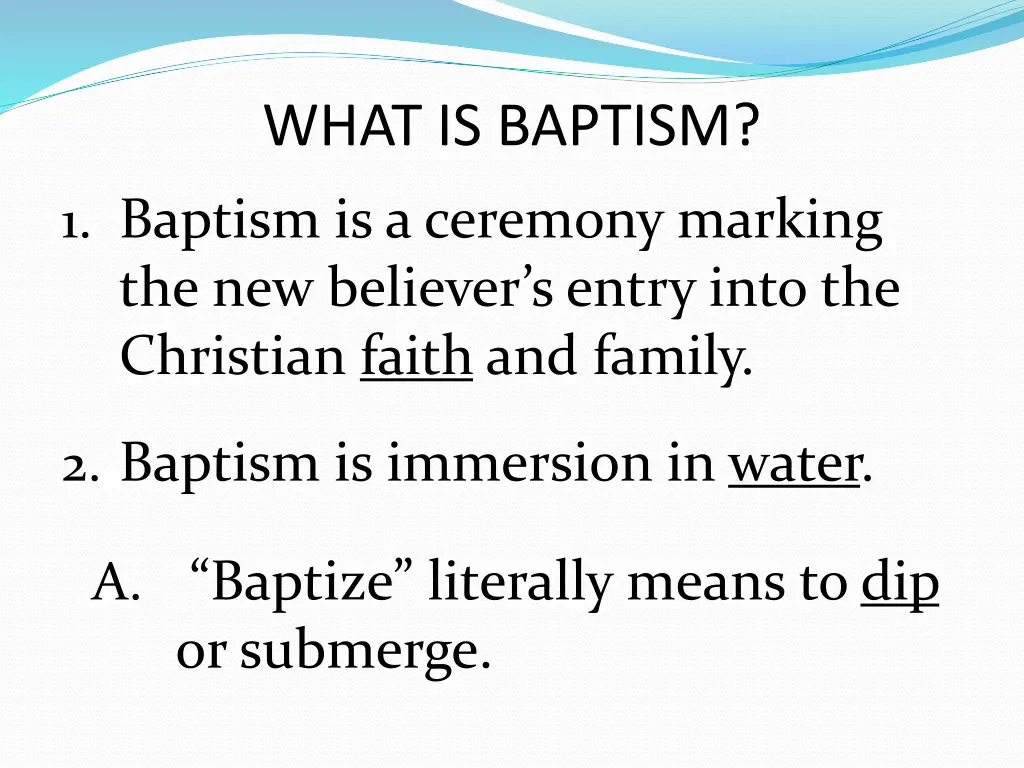 what is baptism