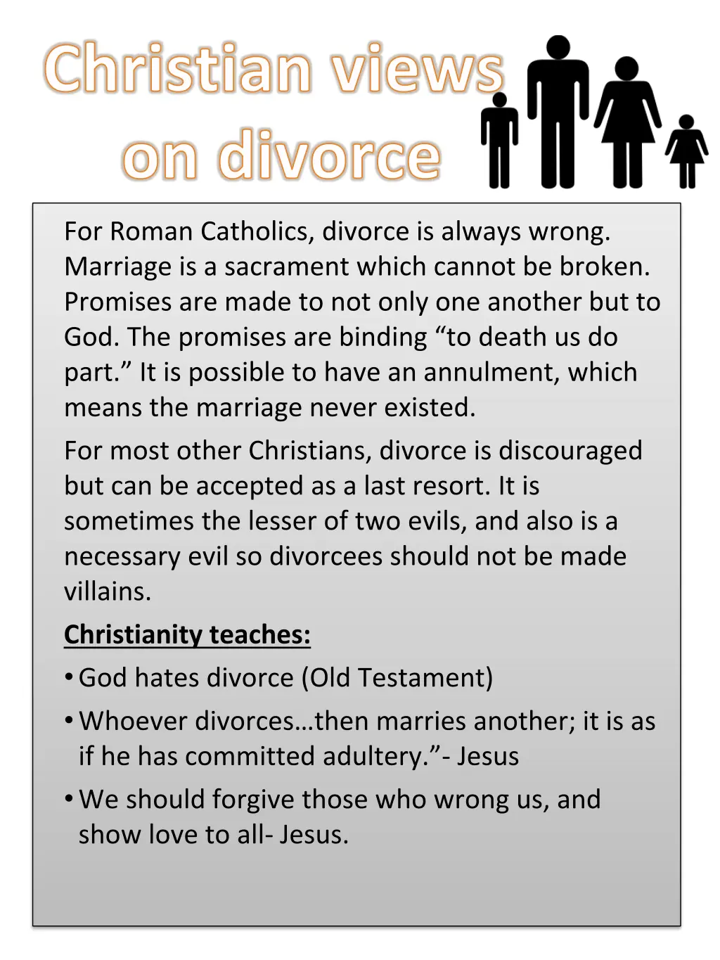 christian views on divorce