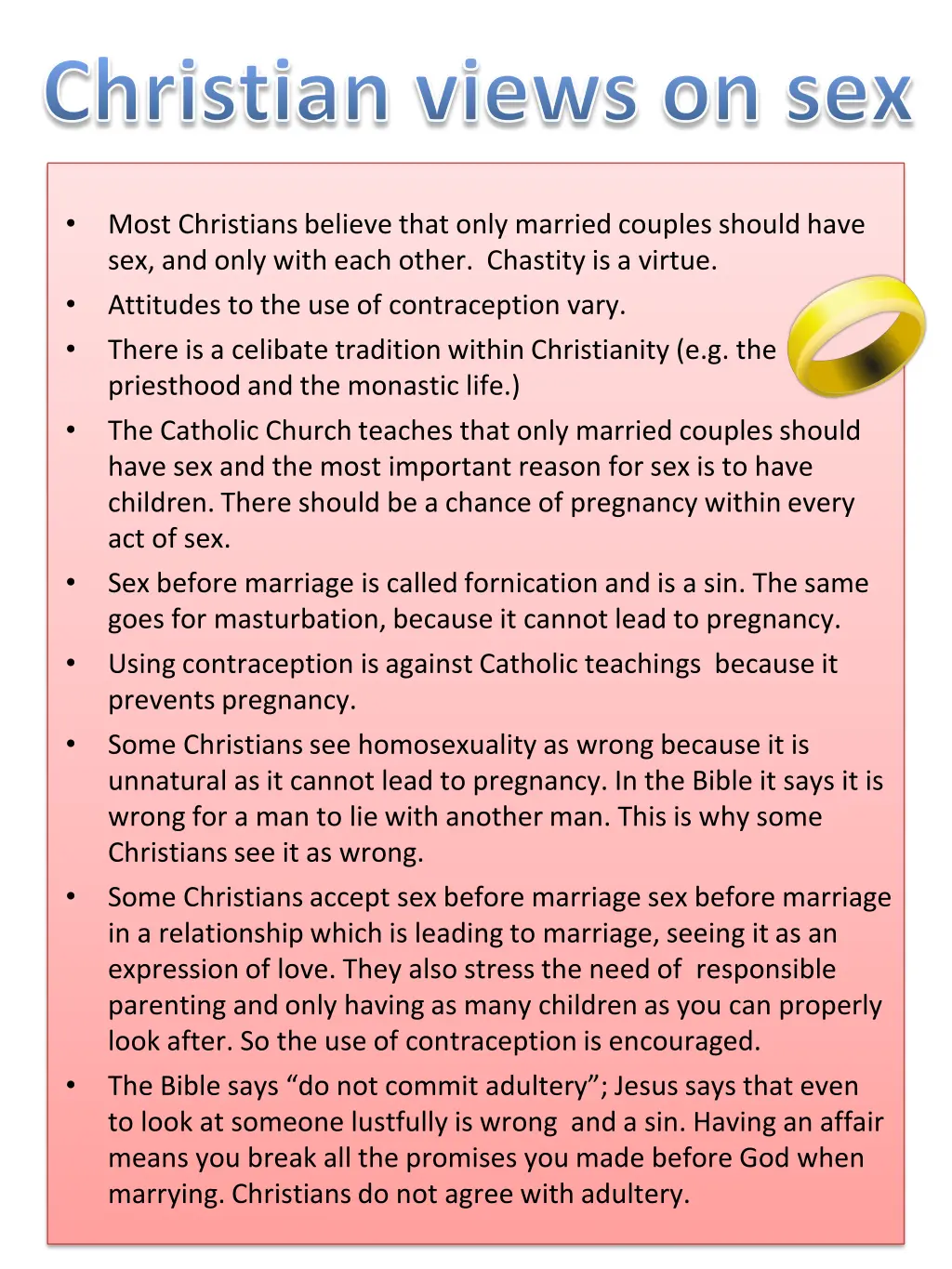 christian views on sex