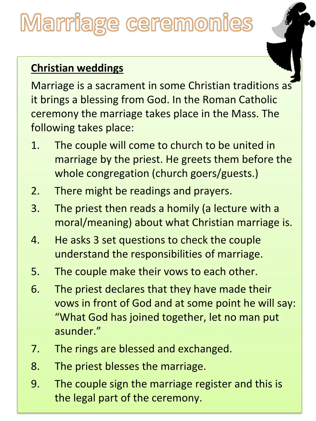 marriage ceremonies