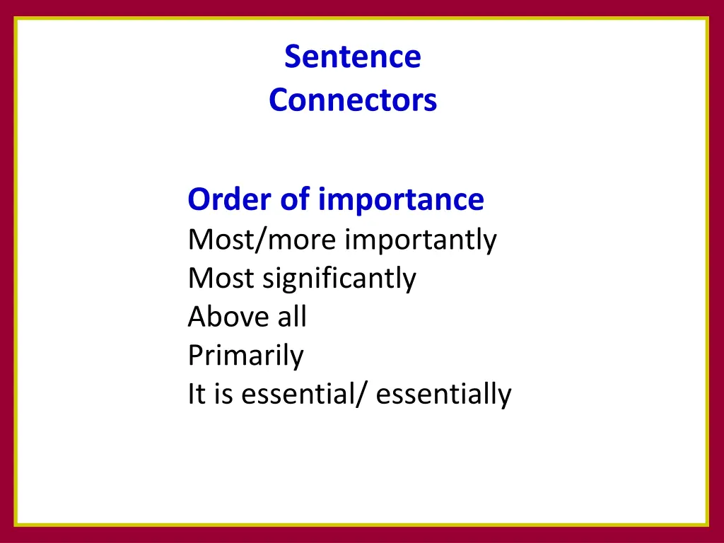 sentence connectors 3