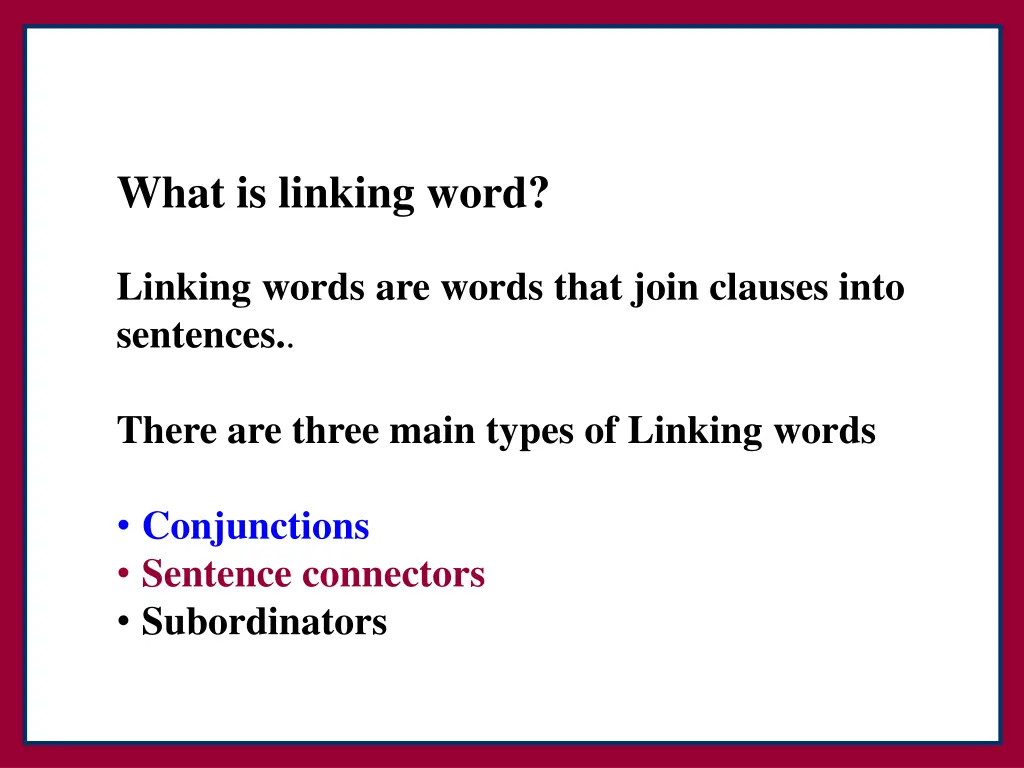 what is linking word