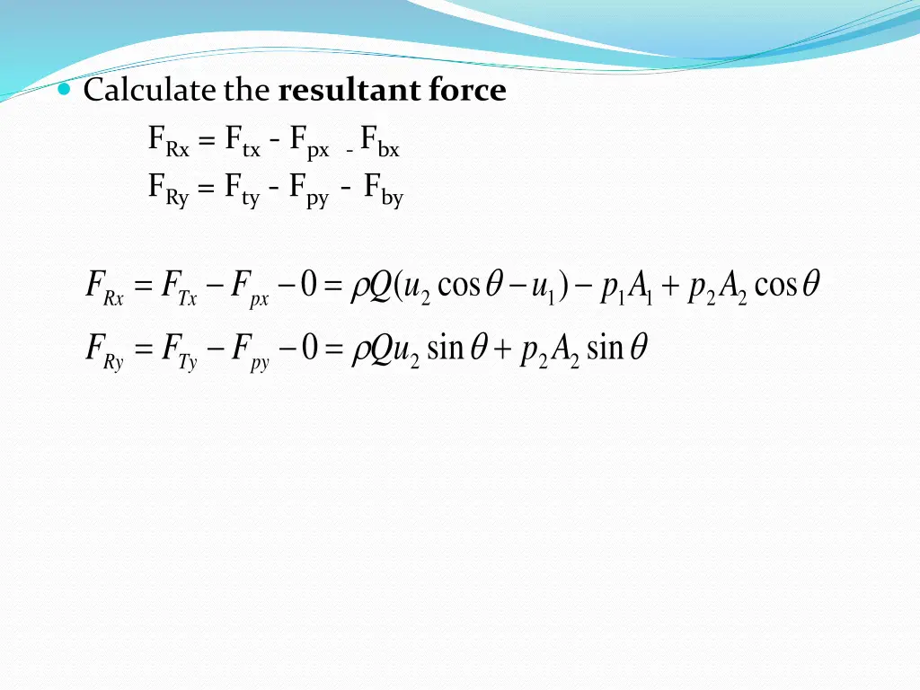 calculate the resultant force