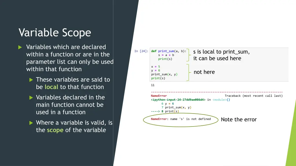 variable scope