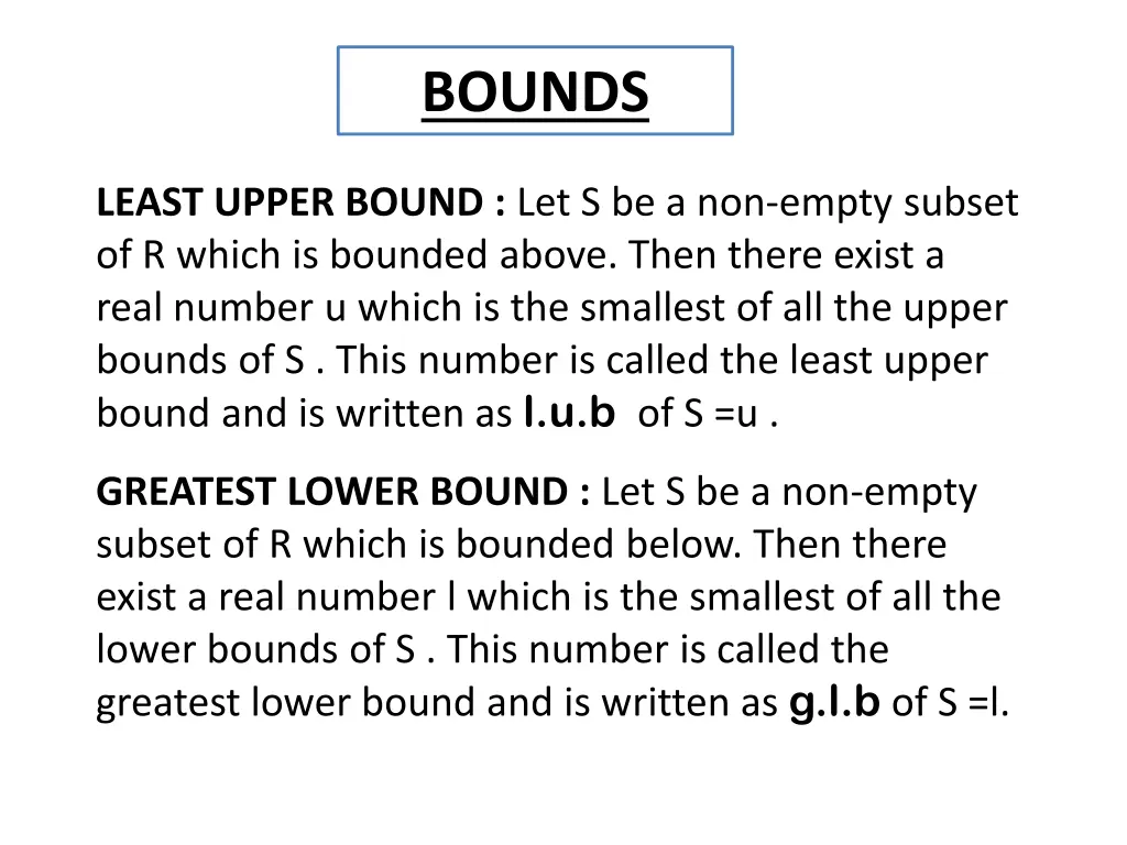 bounds