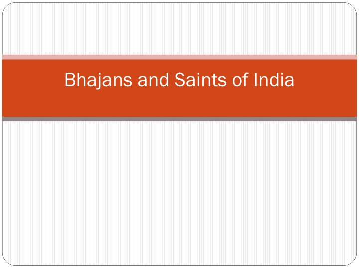 bhajans and saints of india