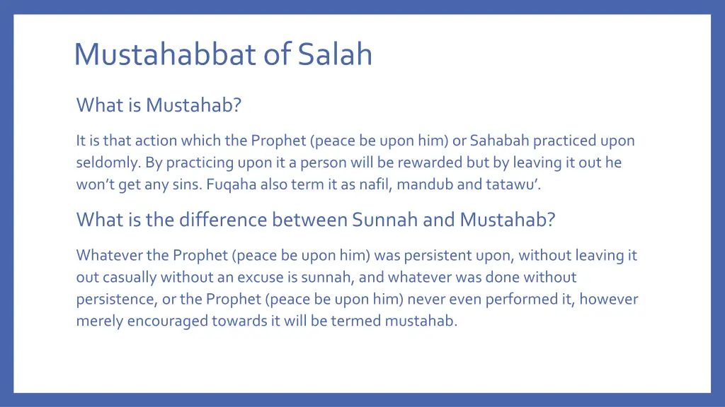 mustahabbatof salah