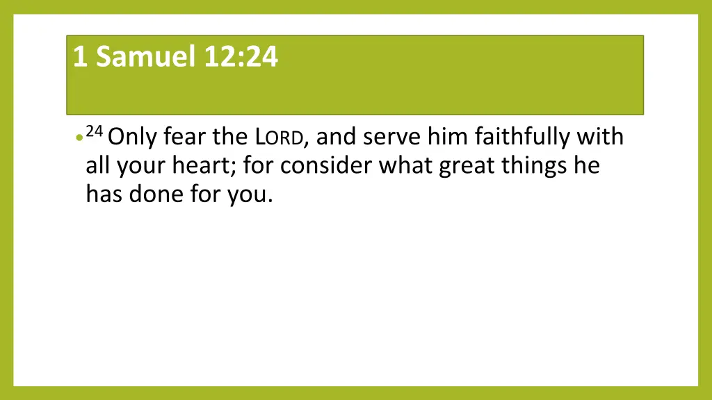 1 samuel 12 24