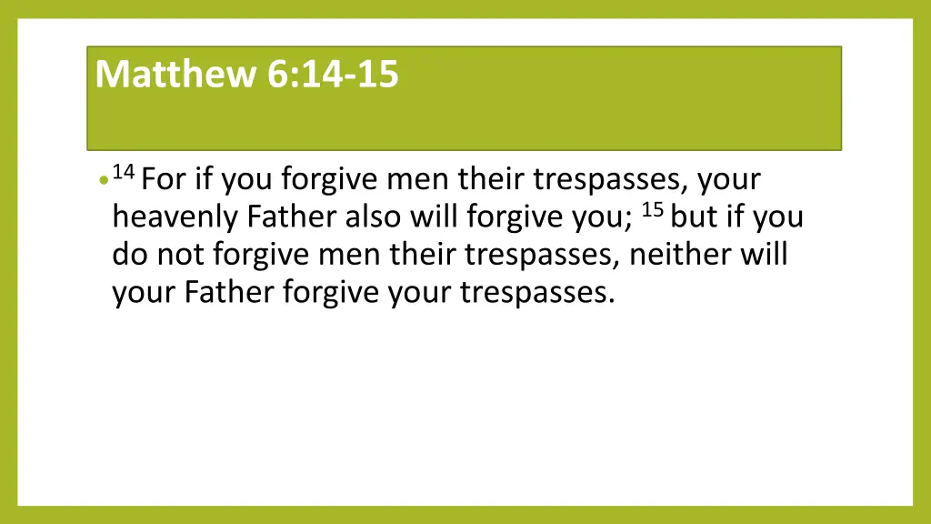 matthew 6 14 15