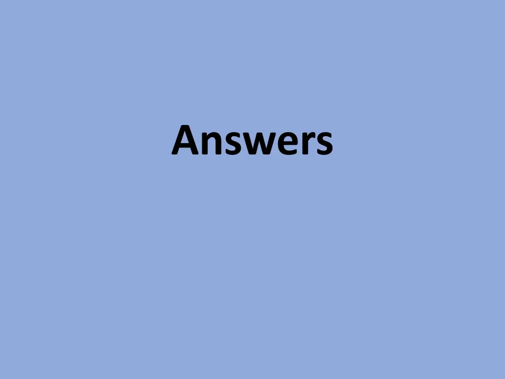 answers