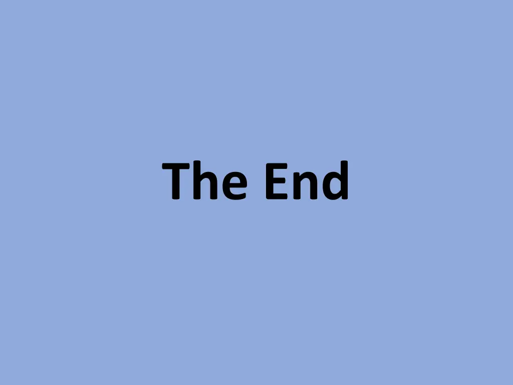 the end