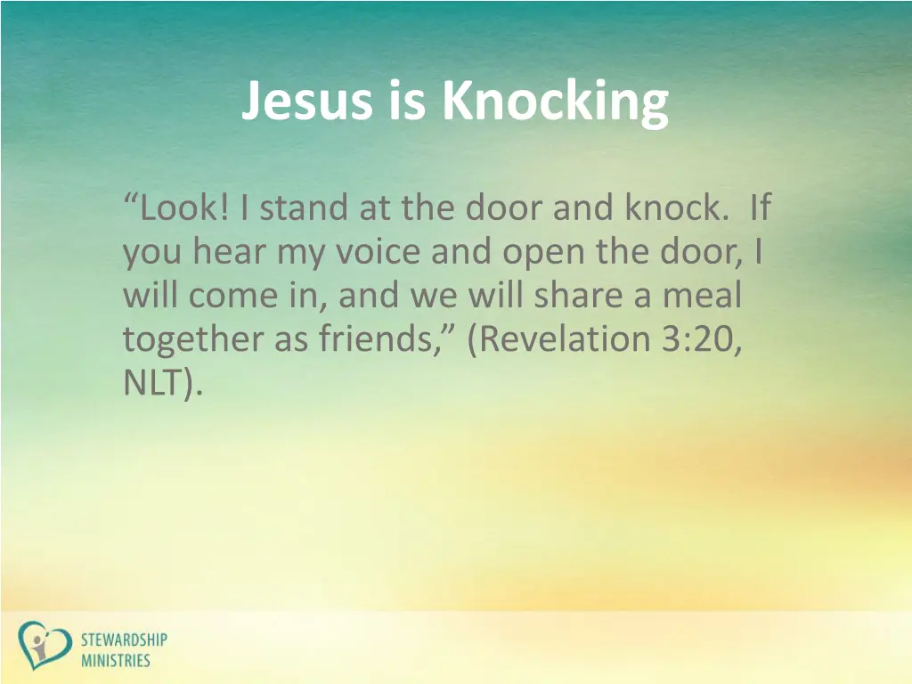 jesus is knocking