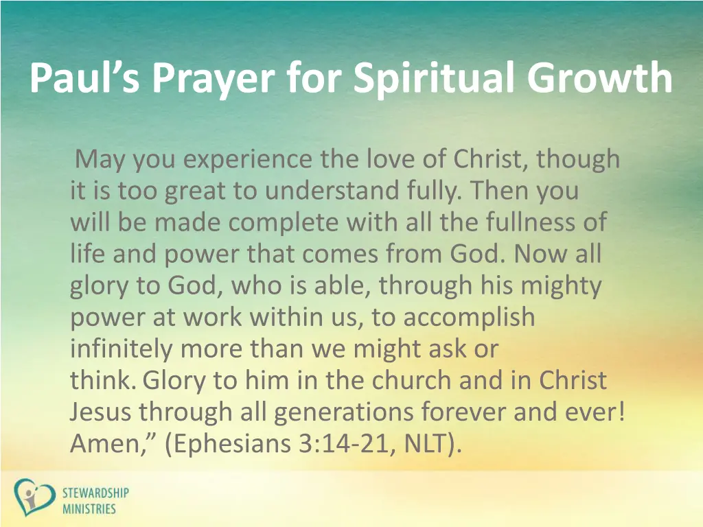 paul s prayer for spiritual growth 1