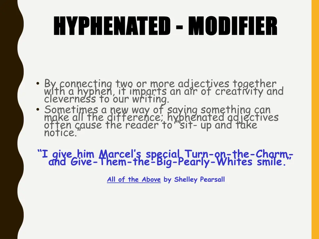 hyphenated hyphenated modifier