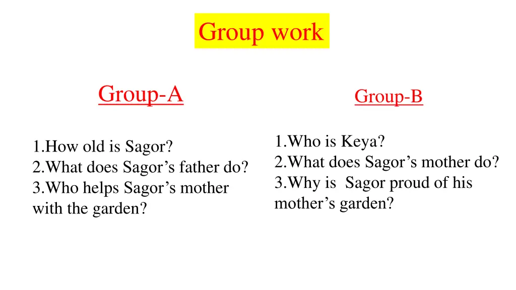 group work