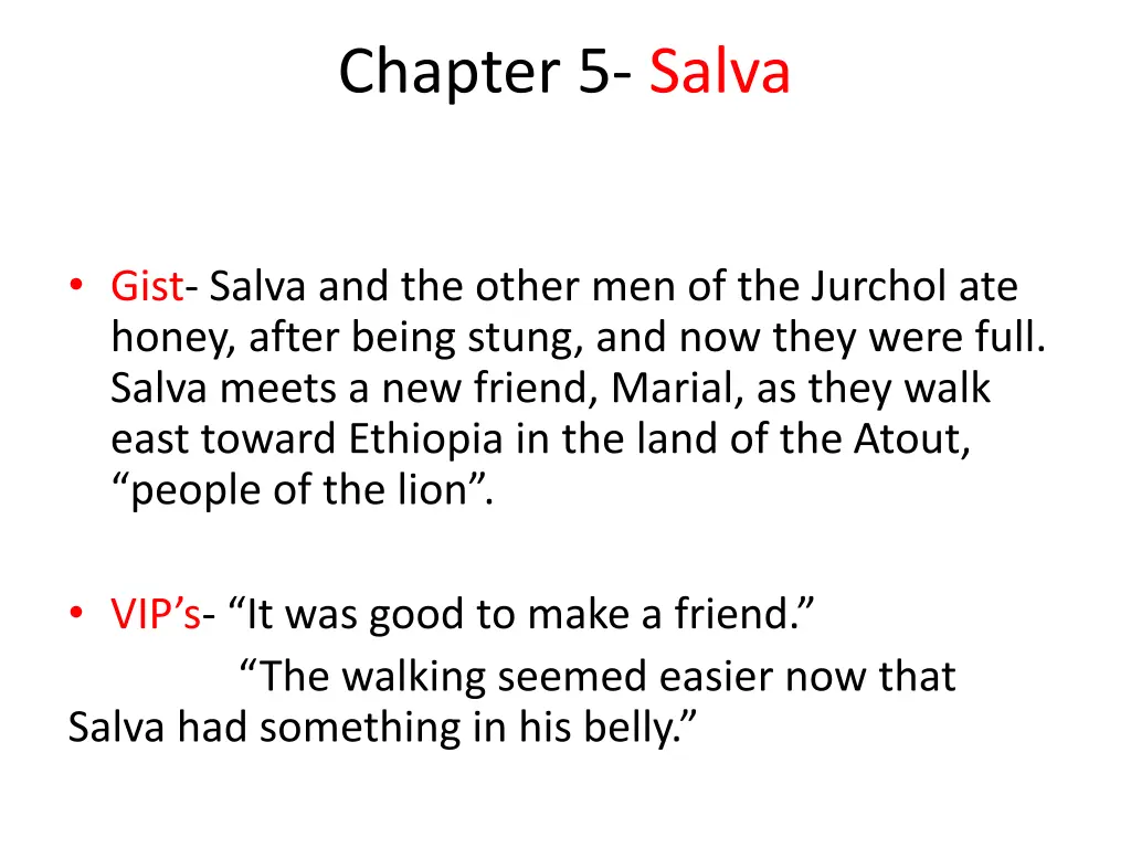 chapter 5 salva