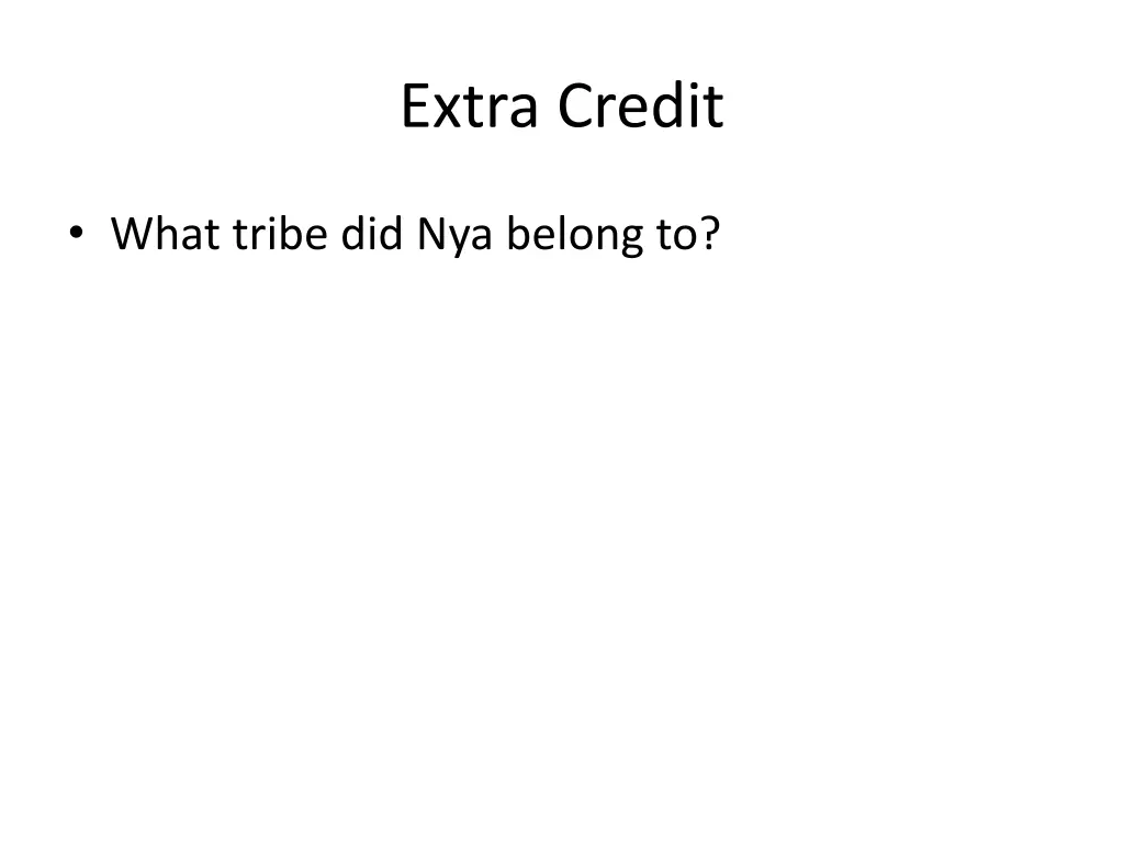 extra credit