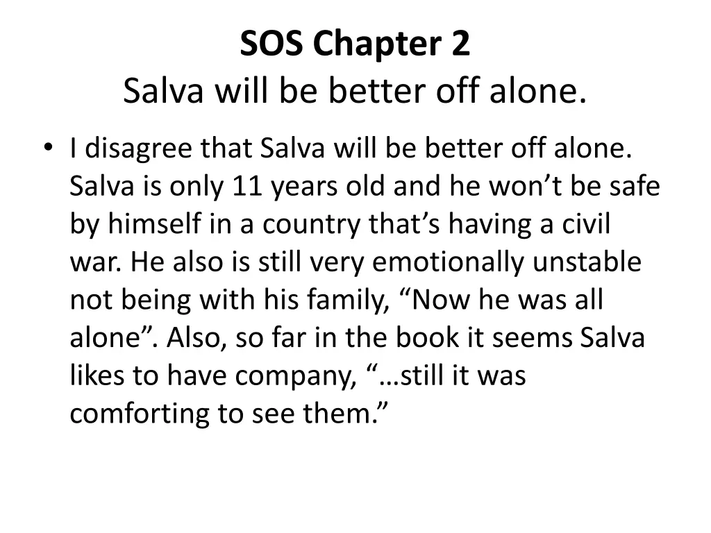 sos chapter 2