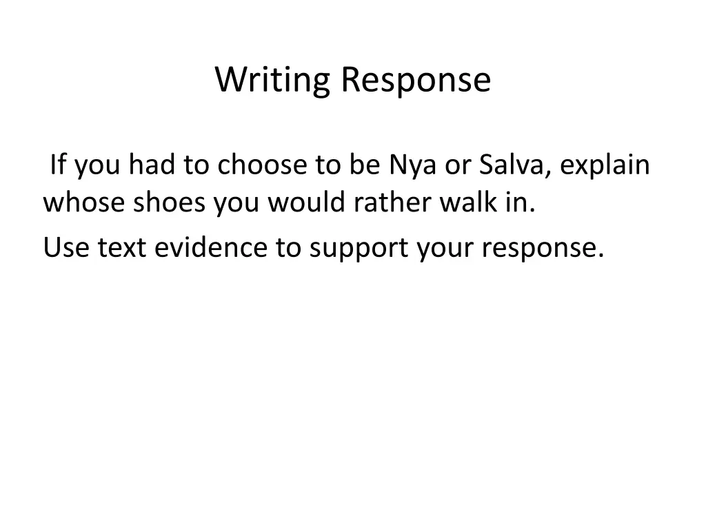 writing response