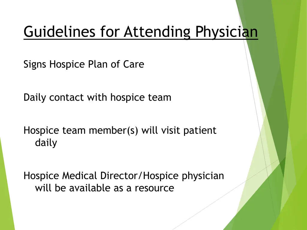 guidelines for attending physician 1