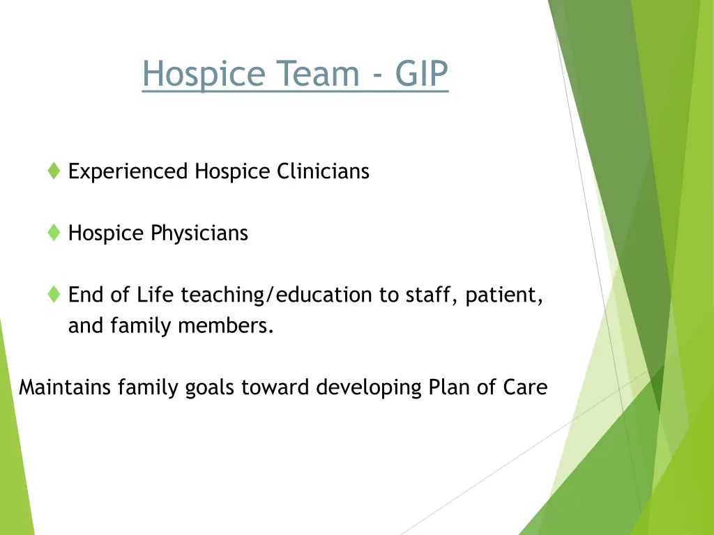 hospice team gip