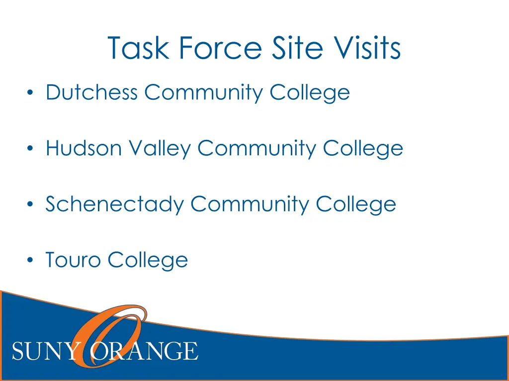 task force site visits