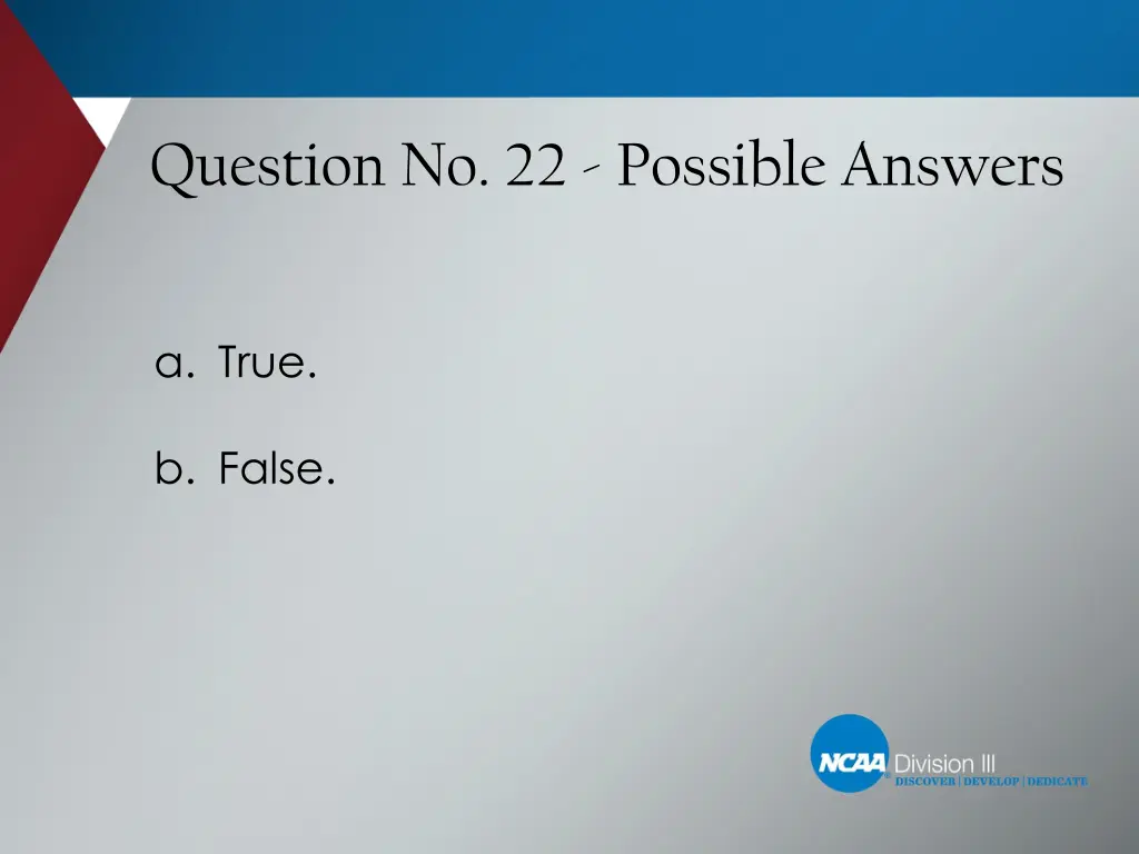 question no 22 possible answers