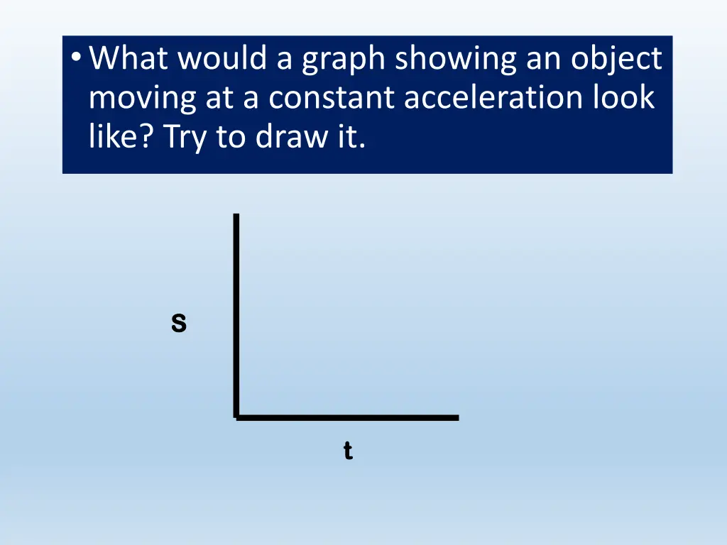 what would a graph showing an object moving