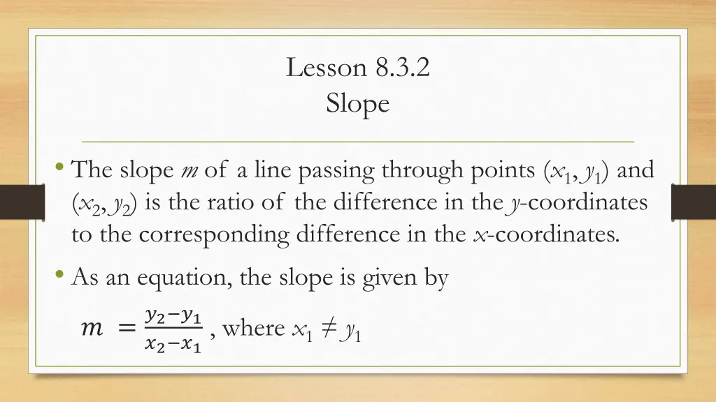 lesson 8 3 2 slope