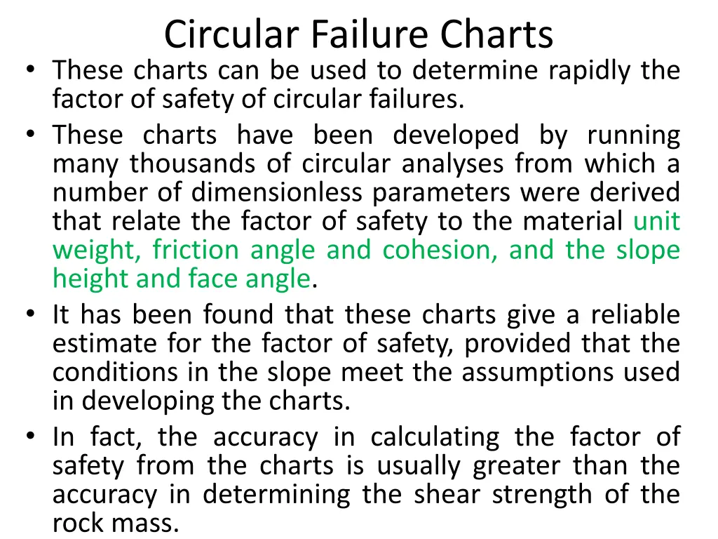 circular failure charts these charts can be used