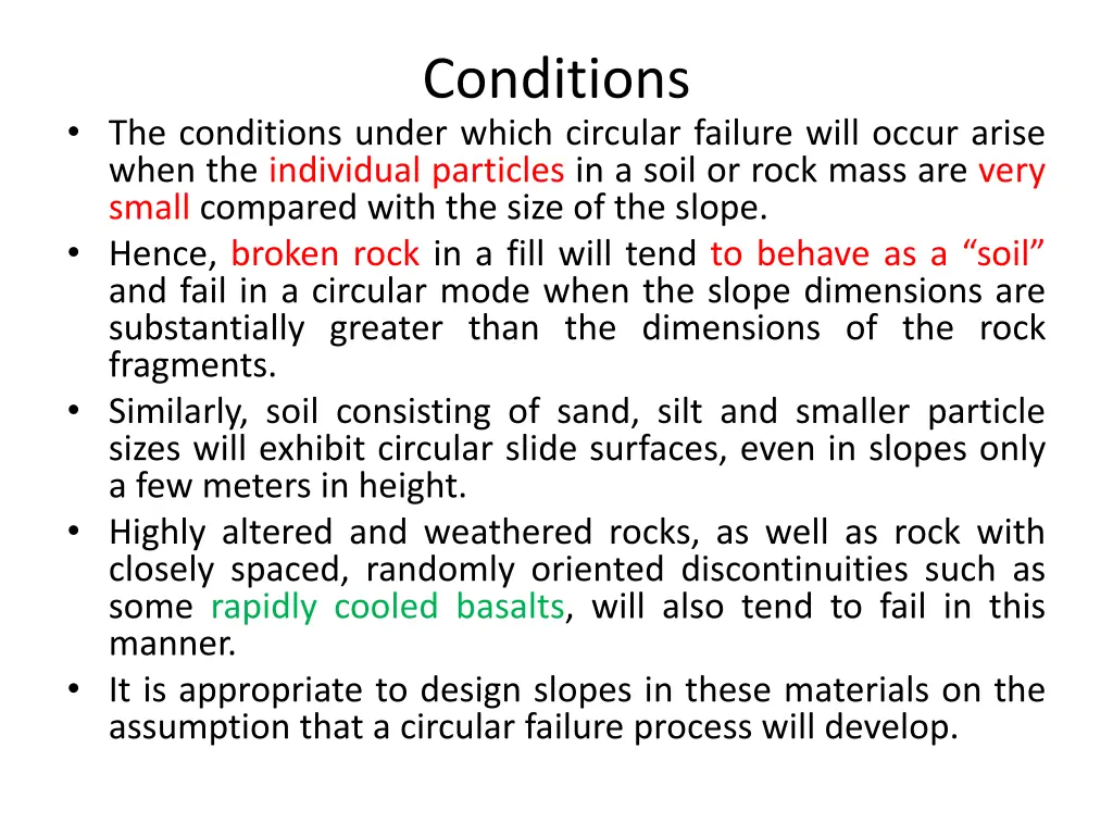 conditions