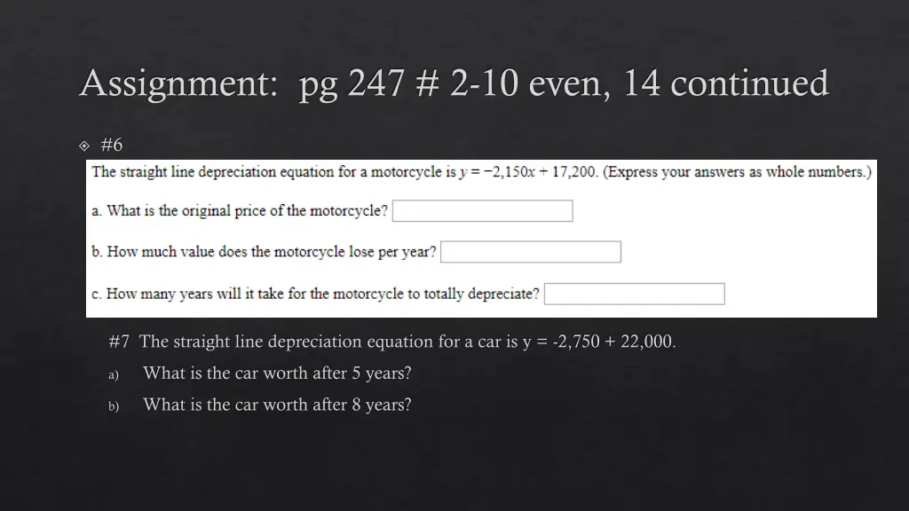 assignment pg 247 2 10 even 14 continued 1