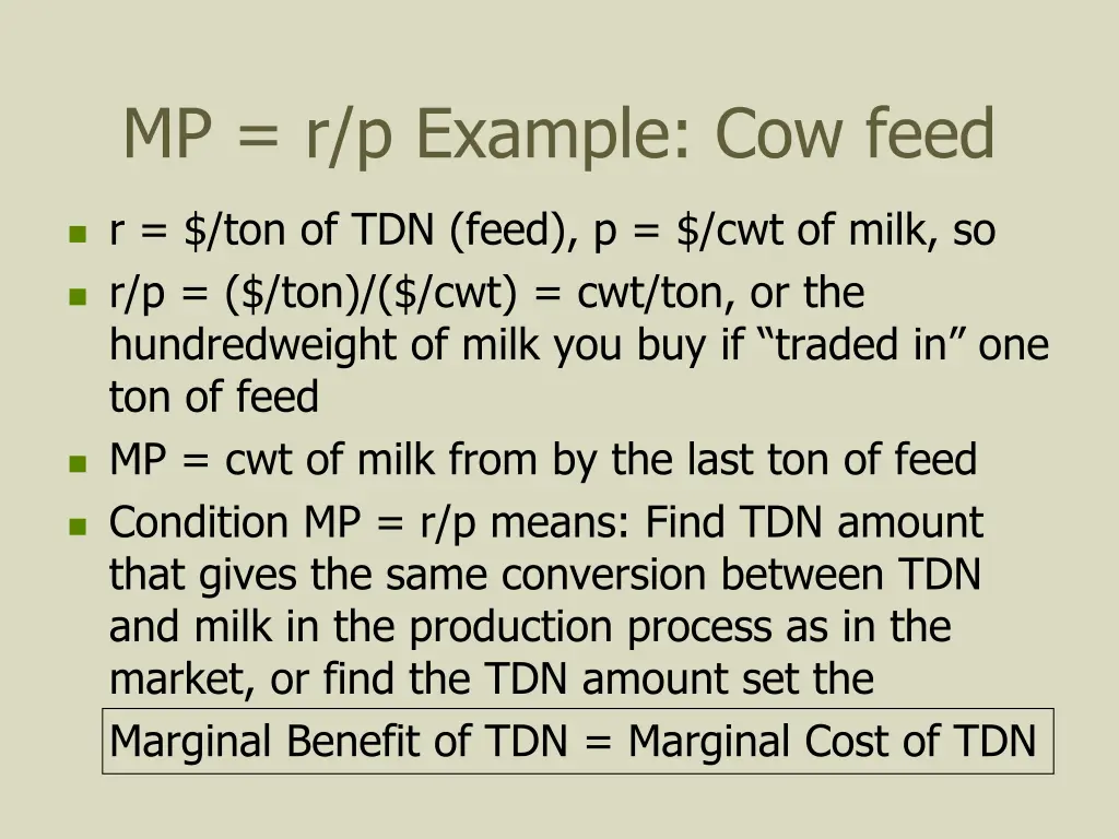 mp r p example cow feed