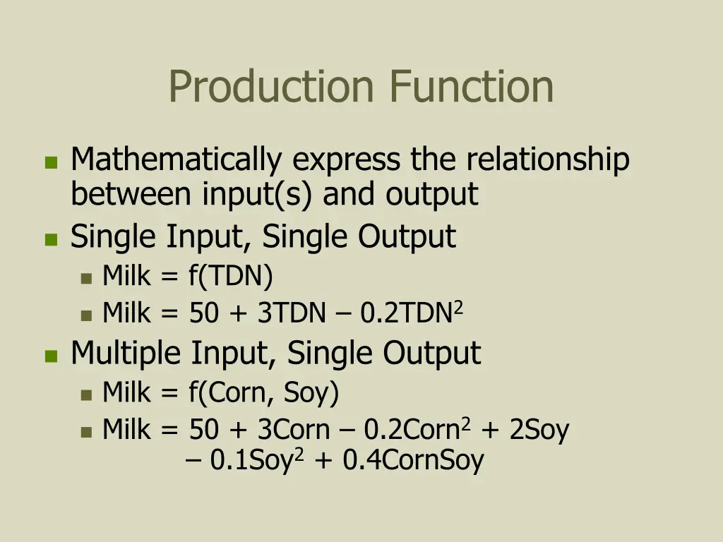 production function 1