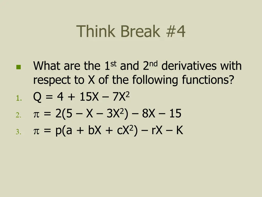 think break 4